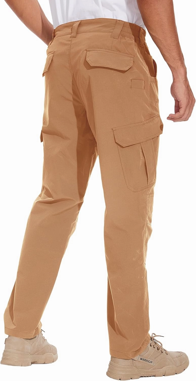 NATUVENIX Tactical Pants for Men, Water Resistant Hiking Cargo Pants Lightweight Outdoor Work Pants for Men Ripstop