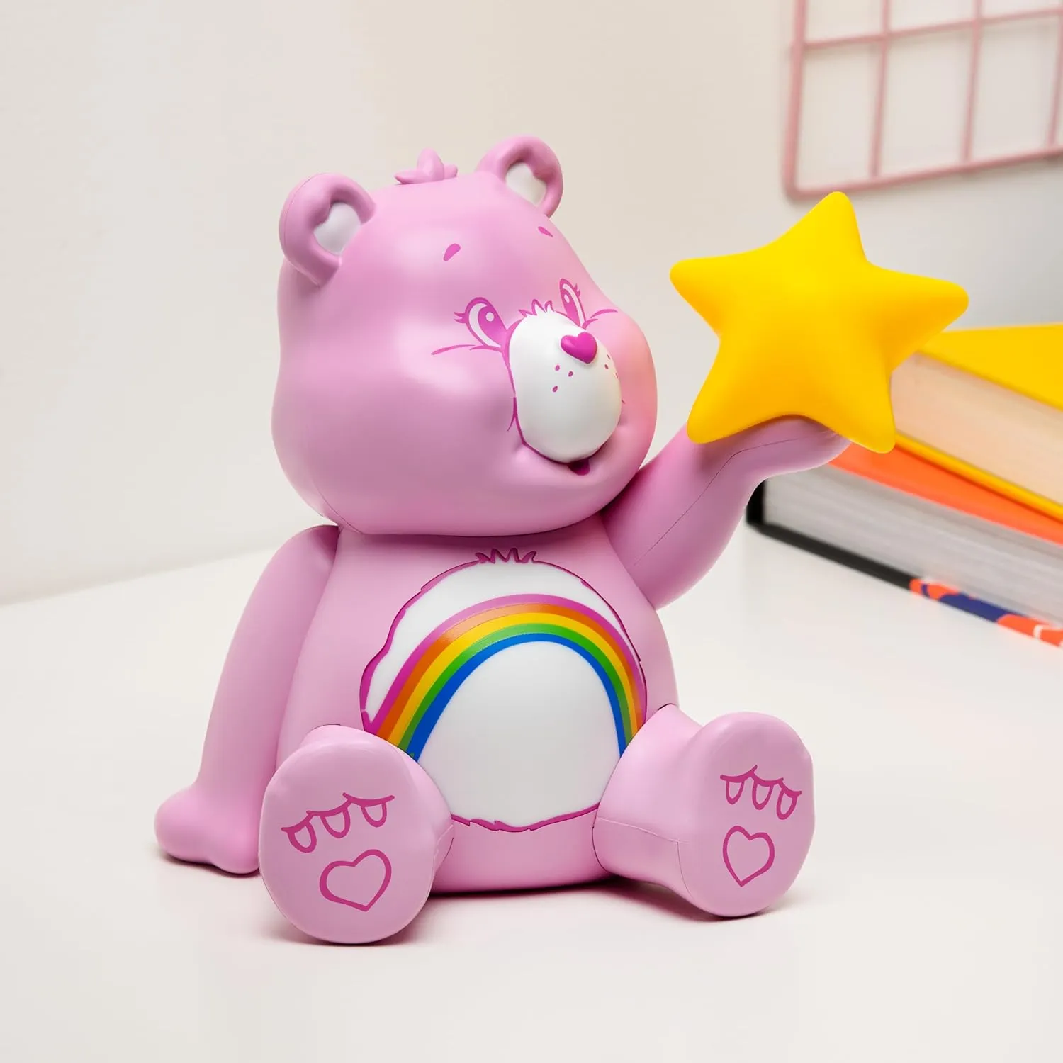 Paladone Care Bears Cheer Bear GloBuddies Night Light, Officially Licensed 3D LED Mood Lamp, Battery Powered Bedroom & Desk Décor, Collectible Gift for Pop Culture Fans