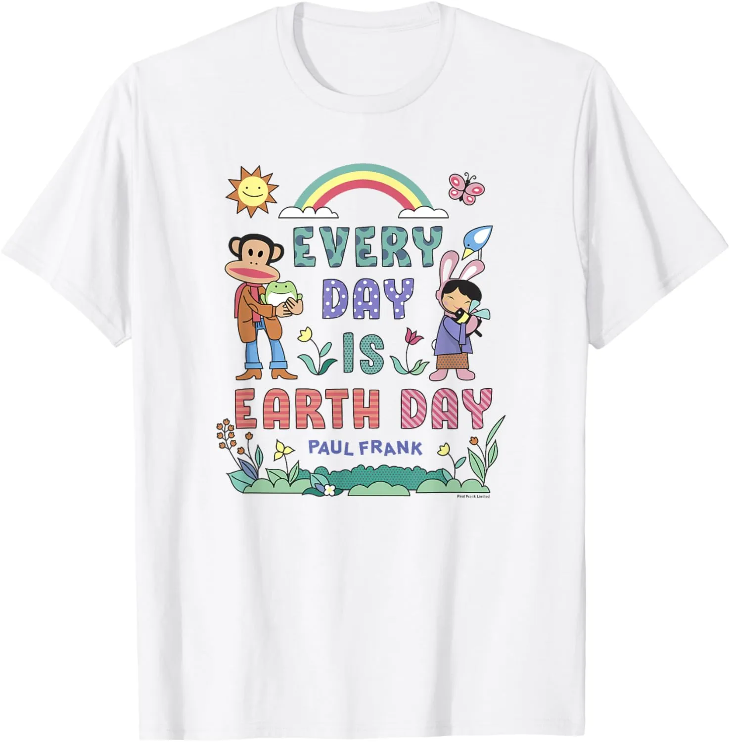 Paul Frank Every Day Is Earth Day Julius & Bunny Girl Logo T-Shirt