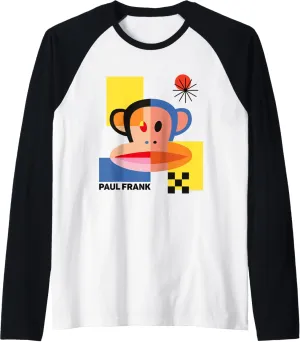 Paul Frank Julius Abstract 80s Block Art Raglan Baseball Tee