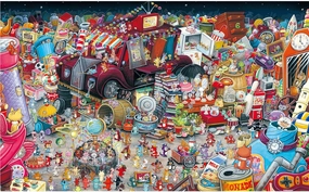 Pintoo Jigsaw Puzzles 1000 Piece for Adults - Shinji Yamamoto - Cats’ Secretland Beautiful Plastic Puzzle for Home Decor Zero Dust Easy Storage [H3447]