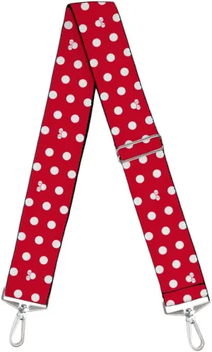 Purse Strap Minnie Mouse Polka Dot Mini Silhouette Red White 2 Inches Wide