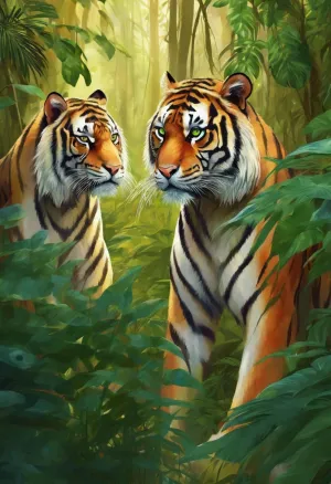 Puzzles for Adults 1000 Pieces, Impossible Hard Difficult Challenging Puzzles for Adults,Families Tigers in The Jungle Challenging Puzzle Perfect for Game Nights