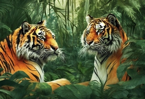 Puzzles for Adults 1000 Pieces, Impossible Hard Difficult Challenging Puzzles for Adults,Families Tigers in The Jungle Challenging Puzzle Perfect for Game Nights