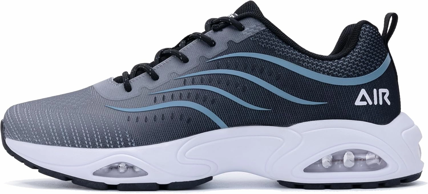 Quseek Mens Running Shoes Athletic Tennis Sneakers Arch Support Non Slip Lightweight Breathable for Gym Jogging Walking Sports Size 7-13