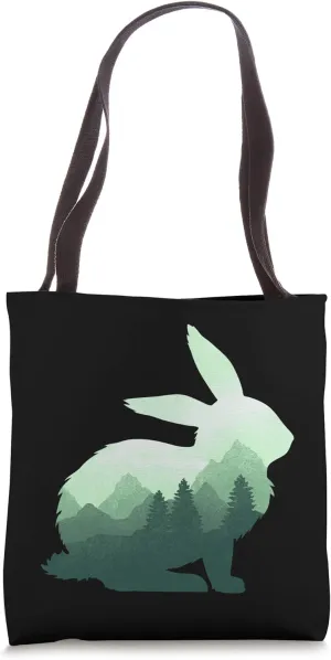 Rabbit Bunny Hare Double Exposure Surreal Wildlife Animal Tote Bag