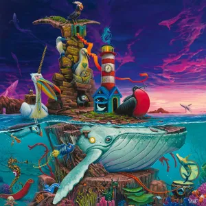 Ravensburger Archipelago 500 Piece Jigsaw Puzzle | Oceanic Refuge Art by Dulk | Eco-Inspired Visuals | Premium Quality