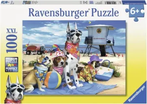 Ravensburger No Dogs on The Beach Jigsaw Puzzle | 100 Unique Pieces for Kids | Fun Family Activity | Anti-Glare Surface