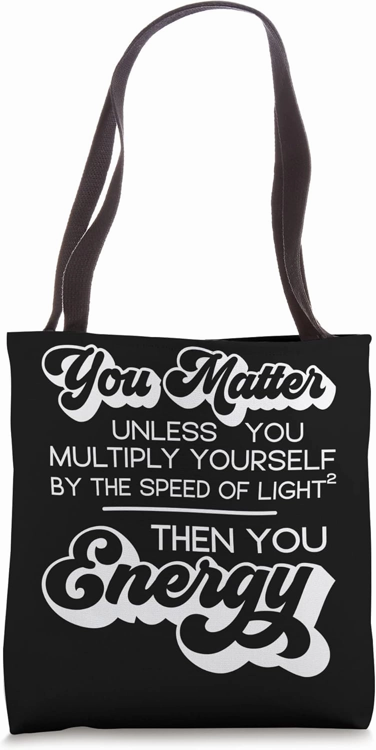 Retro Science Multiply Yourself By Speed Of Light Funny Tote Bag