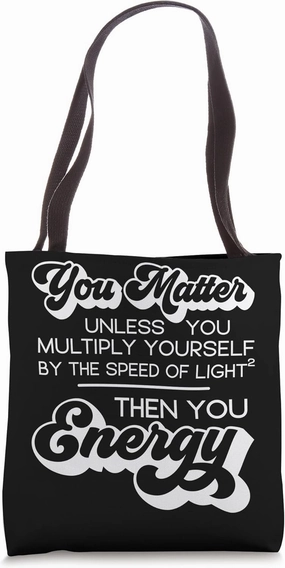 Retro Science Multiply Yourself By Speed Of Light Funny Tote Bag