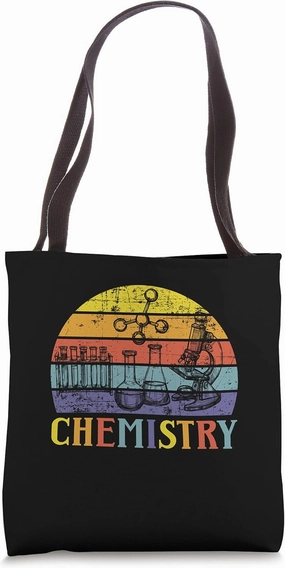 Retro Vintage Microscope Chemistry Lab Invent Experiment Tee Tote Bag