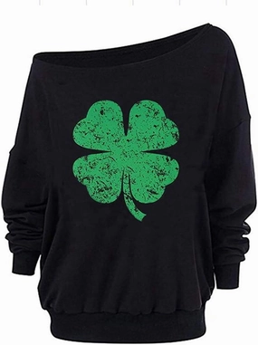 Roshop Women's Loose Baggy Off Shoulder Cute Easter Peeps Long Sleeve Bunny Sweatshirt Tops
