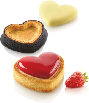 silikomart Mini TARTE Petit Amour kit composed by silicone mould and thermoplastic rings