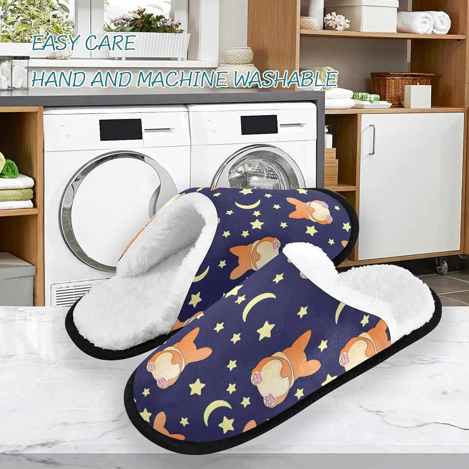 Slippers Soft Memory Foam Non-Slip Indoor House Slippers Home Shoes for Bedroom Hotel Travel Spa