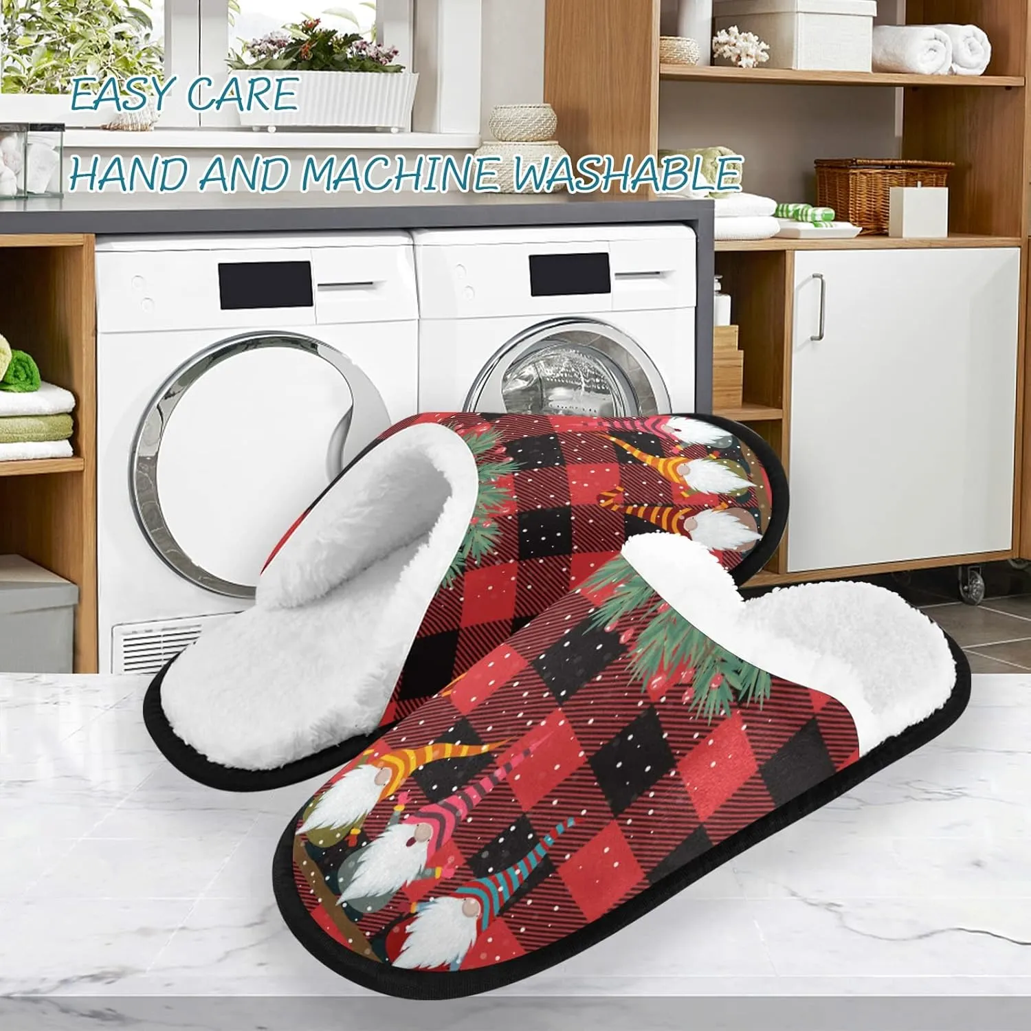Slippers Soft Non-Slip Indoor House Slippers Home Shoes For Bedroom Hotel Travel Spa
