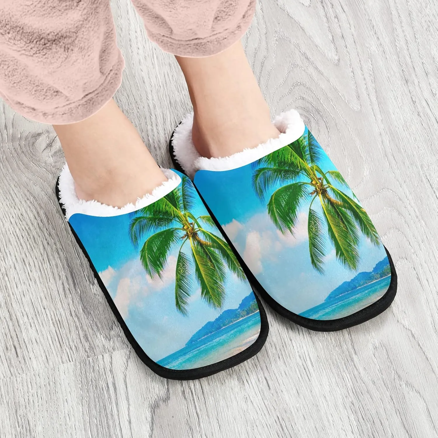 Slippers Soft Non-Slip Indoor House Slippers Home Shoes For Bedroom Hotel Travel Spa