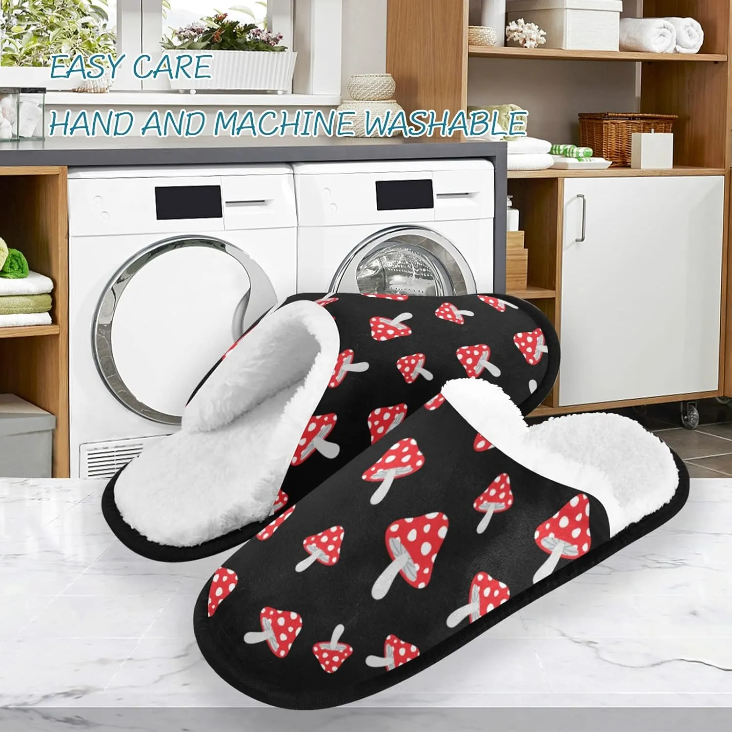 Slippers Soft Non-Slip Indoor House Slippers Home Shoes For Bedroom Hotel Travel Spa