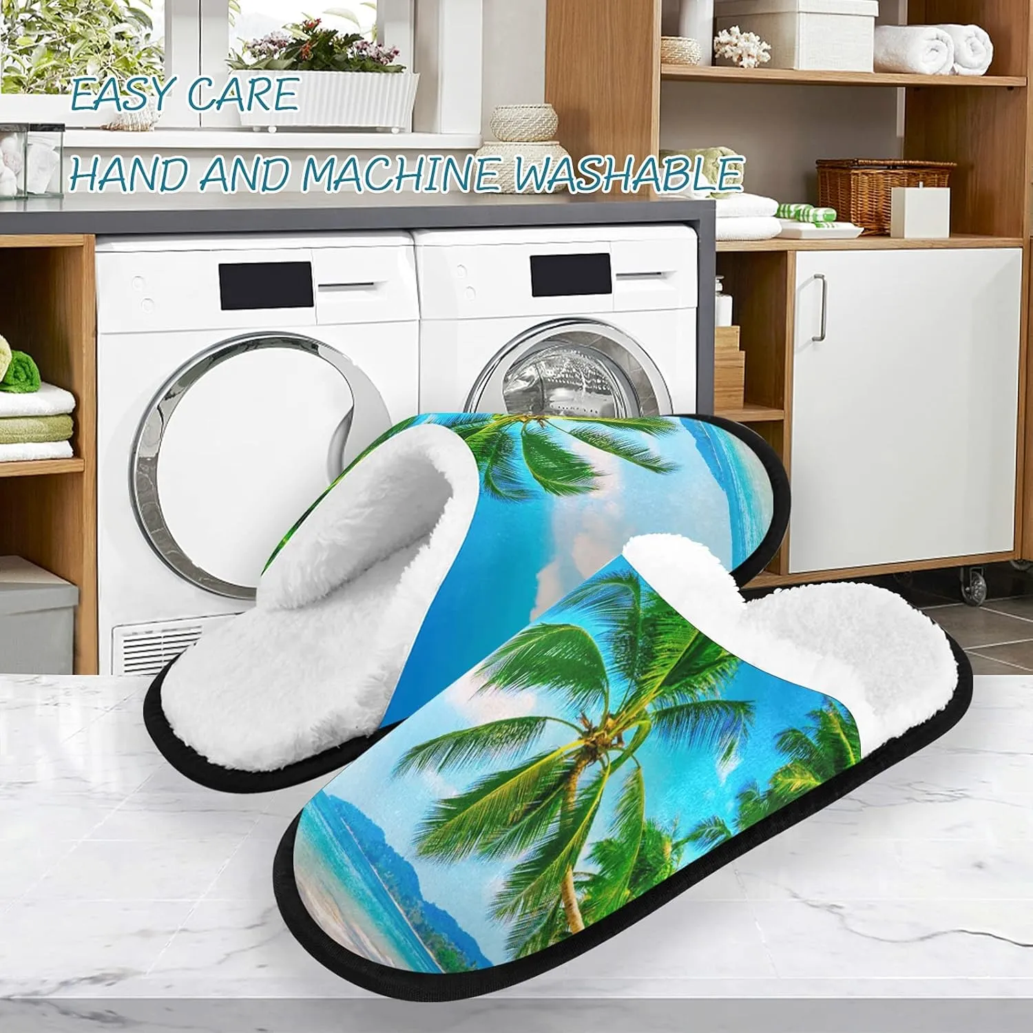 Slippers Soft Non-Slip Indoor House Slippers Home Shoes For Bedroom Hotel Travel Spa