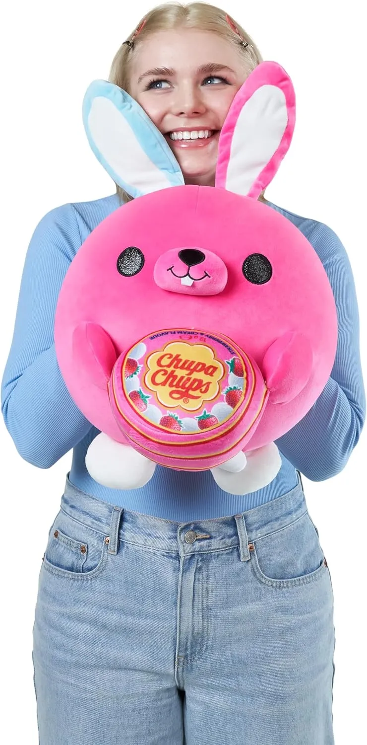 Snackles (Chupa Chups) Bunny Super Sized 14 inch Plush by ZURU, Ultra Soft Plush, Collectible Plush with Real Licensed Brands, Stuffed Animal