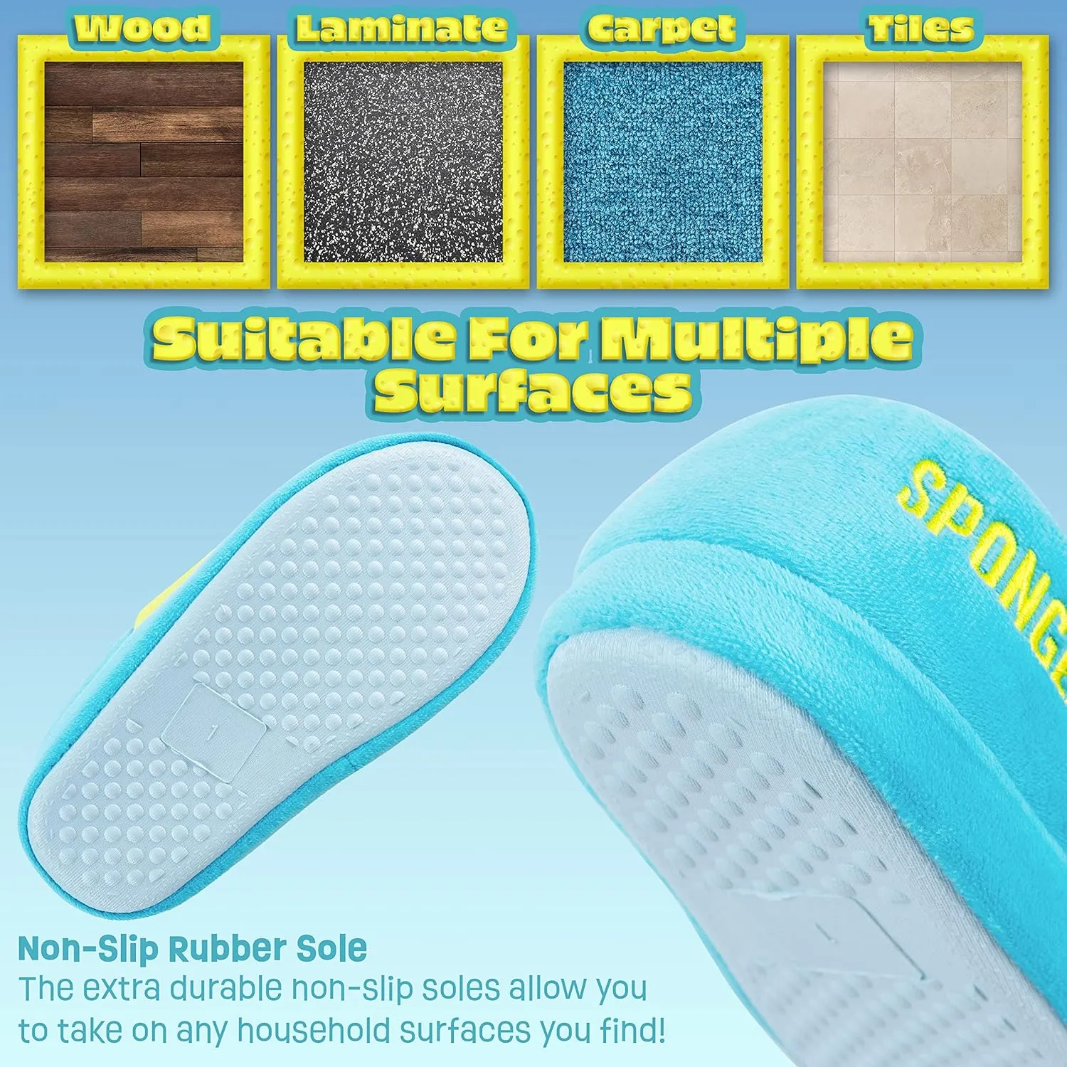 SpongeBob SquarePants Kids Slippers Boys Girls Character Slippers