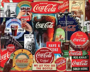 Springbok 1000 Piece Jigsaw Puzzle Coca-Cola Decades of Tradition - Made in USA