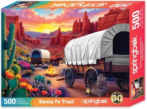 Springbok Santa Fe Trail 500 Piece Jigsaw Puzzle - Enjoy a Western Adventure from The Past