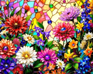 Springbok Summer Flower Garden 1000 Piece Jigsaw Puzzle for Adults - Relax and Enjoy This Colorful and Challenging Image by Artist Alondra Salgado of Springbok Studios