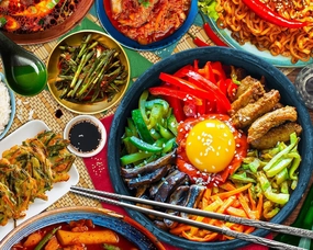 Springbok Korean Delight 1000 Piece Jigsaw Puzzle for Adults - Enjoy a Tasty Escape with This Korean Buffet for The Eyes
