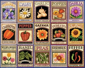 Springbok Puzzles - Garden Goodness - 1000 Piece Jigsaw Puzzle - Large 30 Inches by 24 Inches Puzzle - Made in USA - Unique Cut Interlocking Pieces