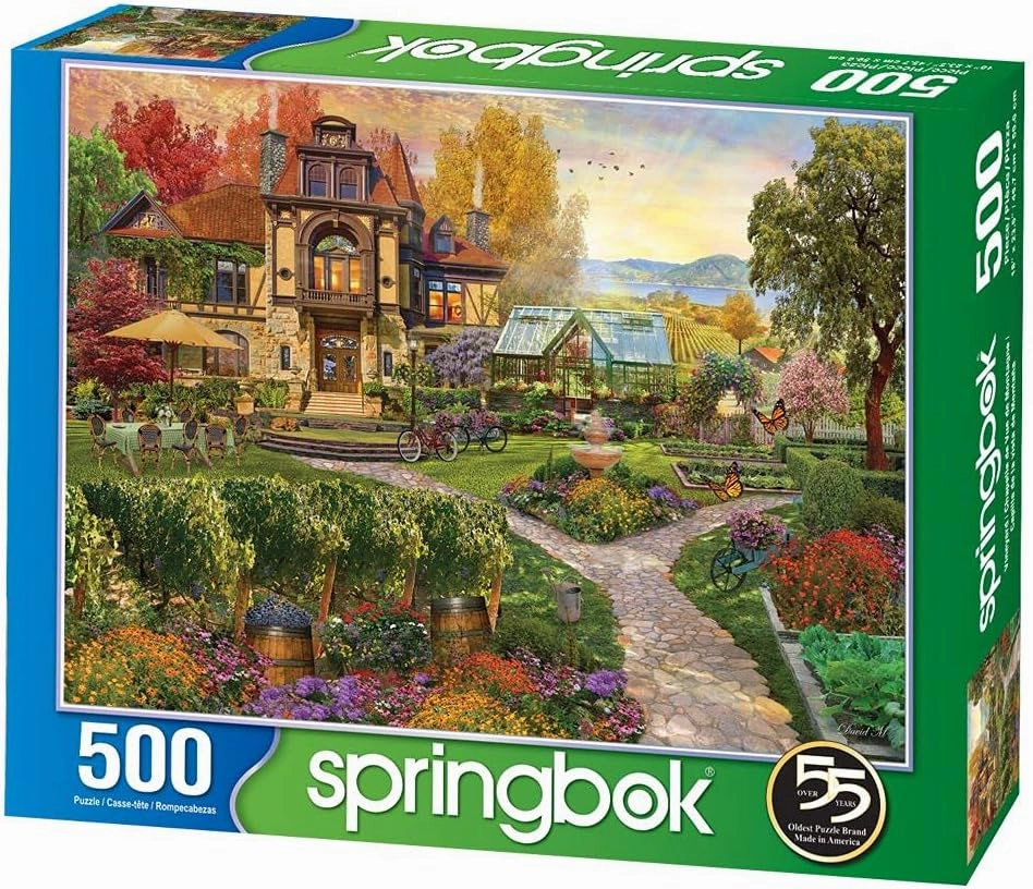 Springbok's 500 Piece Jigsaw Puzzle Vineyard Retreat - Made in USA