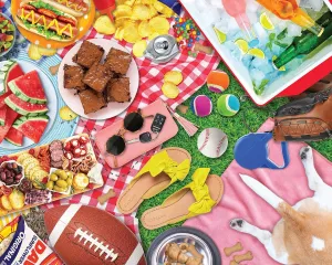 Springbok's 1000 Piece Jigsaw Puzzle All American Picnic - Made in USA