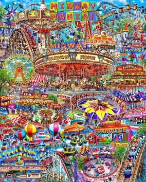 Springbok's 1000 Piece Jigsaw Puzzle Midway Mania - Made in USA