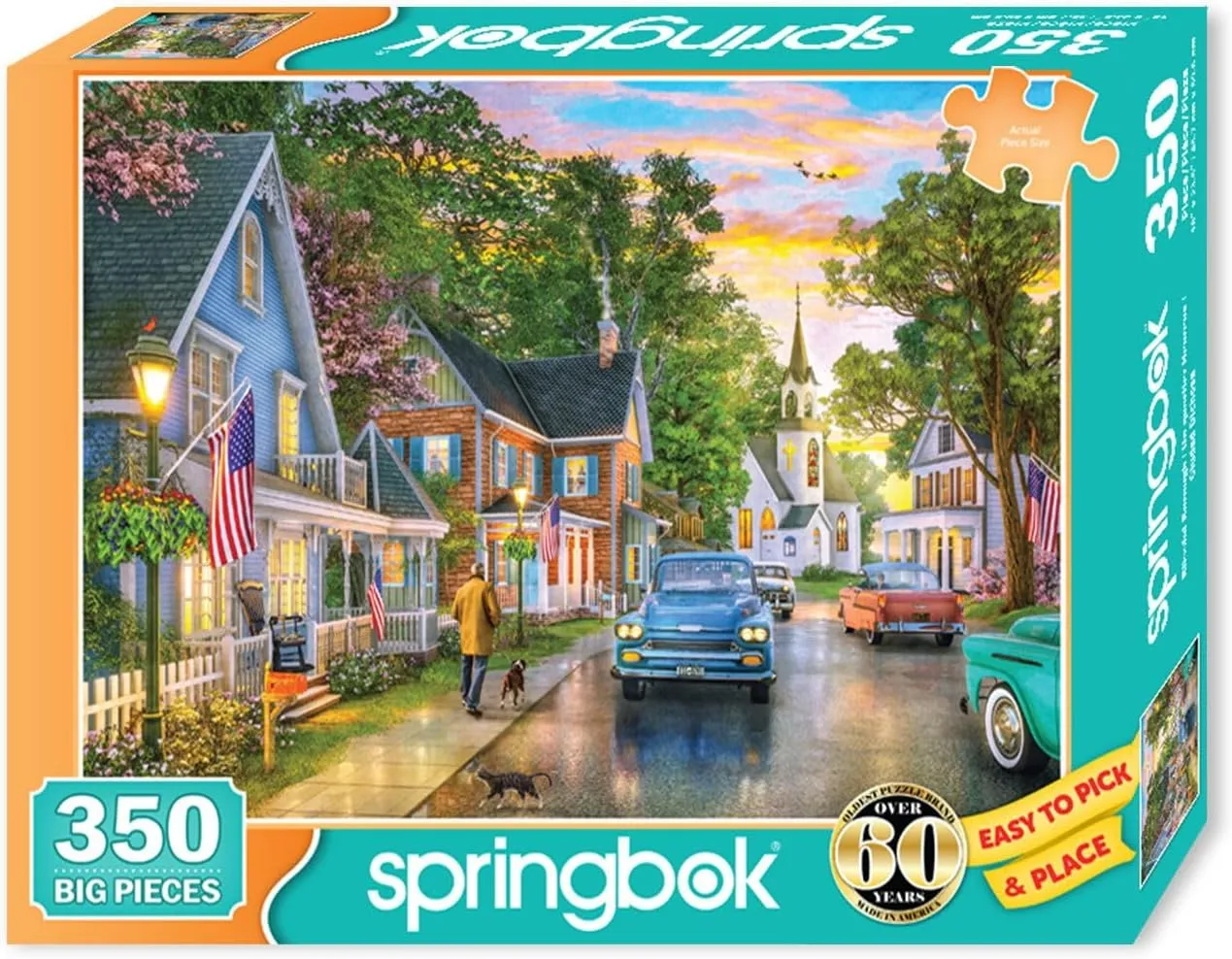Springbok's 350 Piece Jigsaw Puzzle Blissful Borough - Made in USA