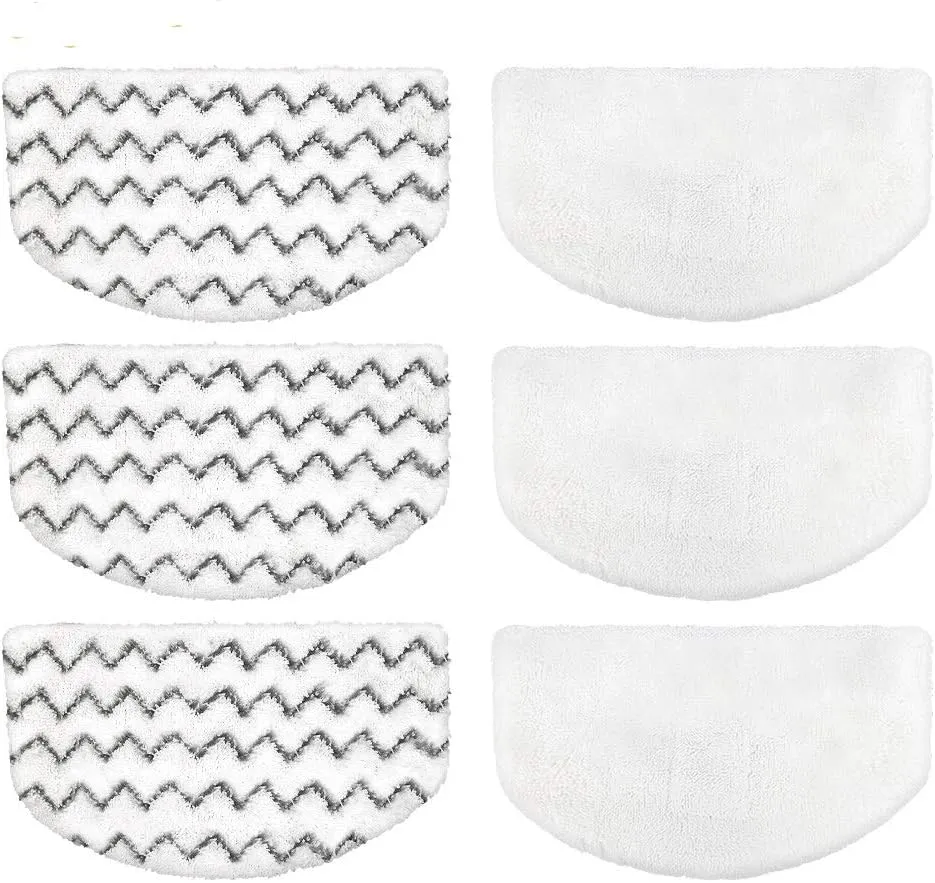 Steam Mop Replacement Pads for Bissell Powerfresh Steam Mop Pads Compatible with 1940 1440 1544 Series 19402 19404 19408 19409 1940a 1940f 1940q 1940t 1940w Washable Reusable Steam Mop Pad (6-PACK)