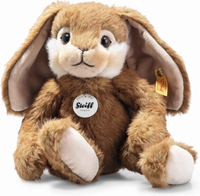 Steiff Bommel Dangling Rabbit, Glazed Ginger Brown, Premium Stuffed Animal Plush