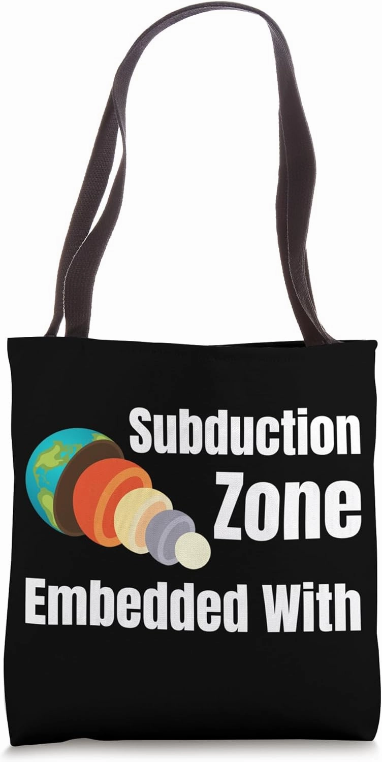 Subduction Zone Embedded Within Funny Seismologist Magma Tote Bag