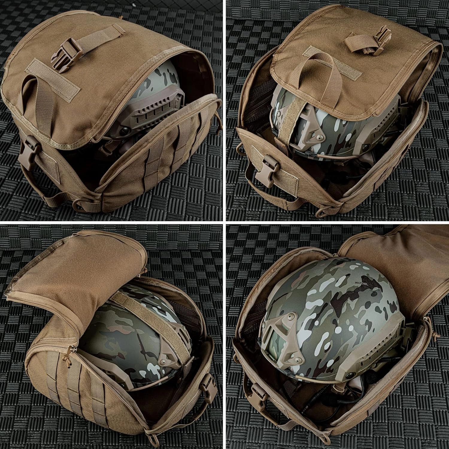 Tactical Helmet Bag Pack,Multi-Purpose Molle Storage Military Carrying Pouch for Sports Hunting Shooting Combat Helmets. …