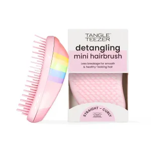 Tangle Teezer Original Detangler Brush, Dry & Wet Travel Size Mini Hair Brush, for Kids & All Hair Types, Rainbow The Unicorn