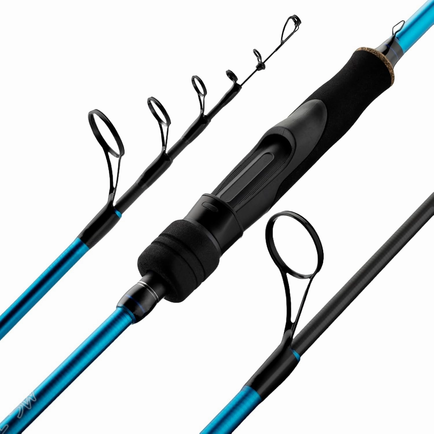 Telescopic Travel Fishing Rod Light Weight 24 Ton Carbon Fiber Blank Rod Solid Carbon Tip Stainless Steel Insert Guides Comfortable EVA Handle Easy to Carry Durable