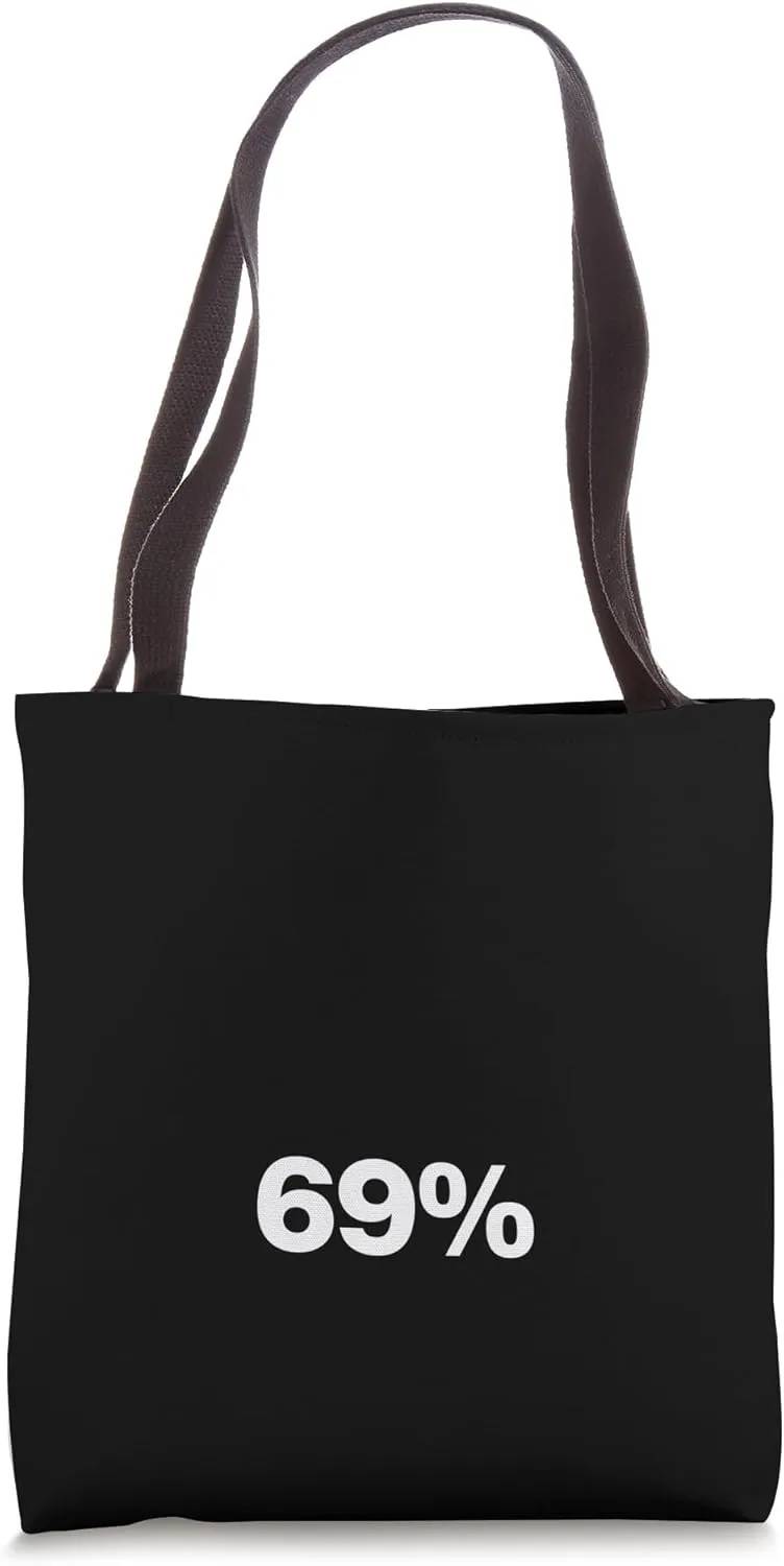 The number 69% | A simple design that says 69% Tote Bag
