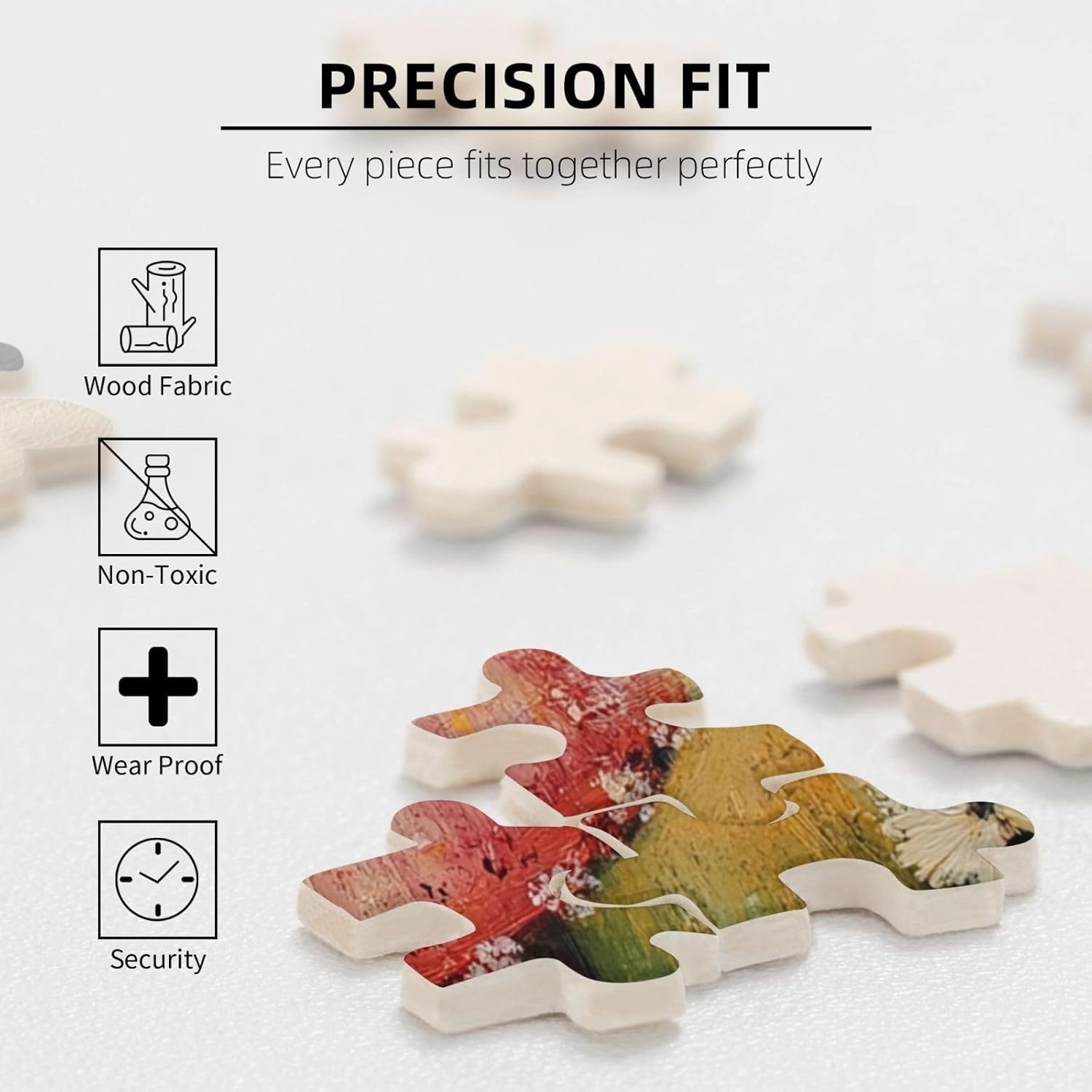The Cheerful Little Dog and The Heart on The Sunny Grassland 1000 pcs of Adult Wooden Jigsaw Puzzle,an Ideal Choice for Exercising brainpower and Hands-on Ability，Thoughts soar