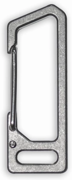 TIRANT Latch (Stonewashed) Minimal 6Al-4V Titanium Carabiner & Bottle Opener - Keychain, Key Rings, or Key Organizer