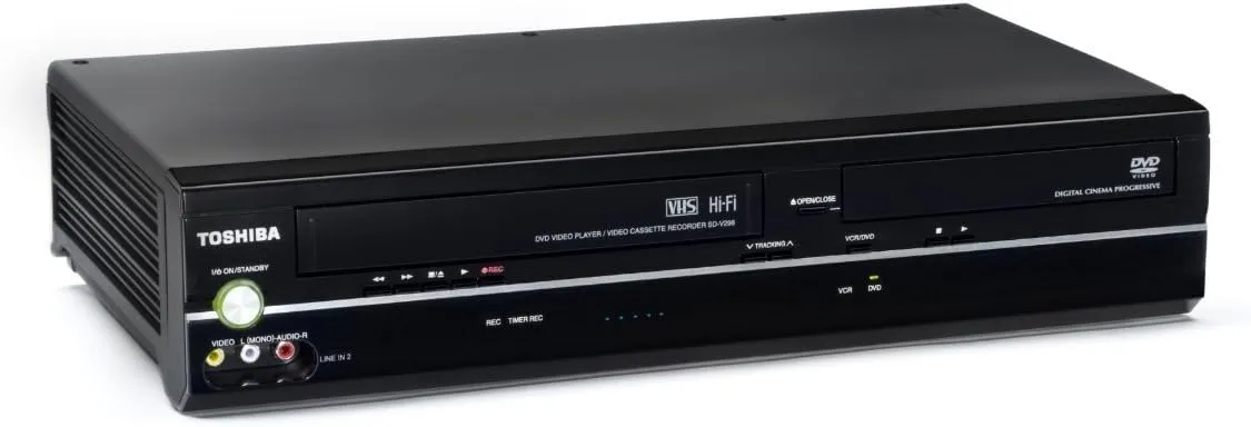 Toshiba SD-V296 DVD Player/VCR Combo, Progressive Scan Dolby Digital Remote Control, Black