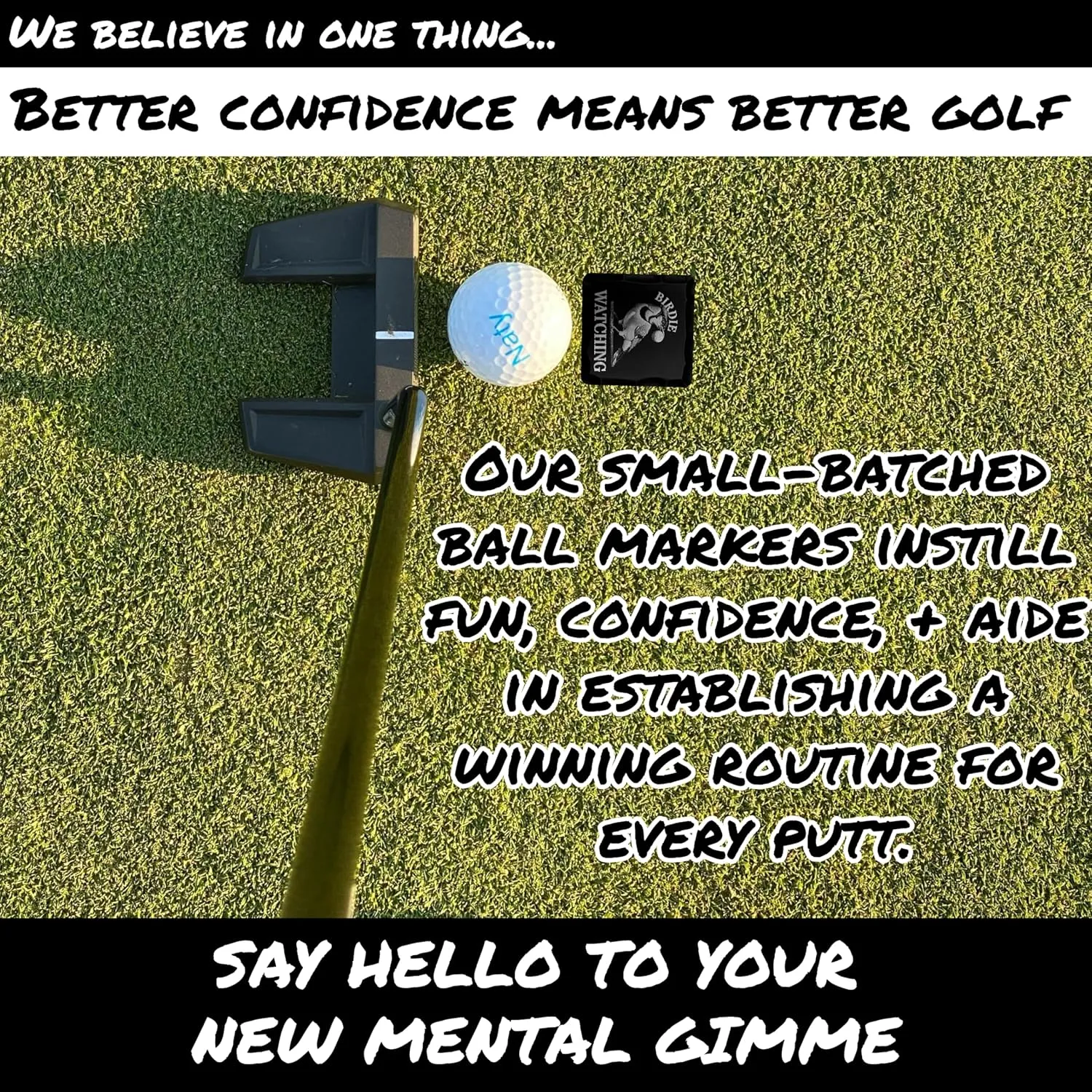Tour Grade Metal Golf Ball Marker – Hand Polished and Sealed with Gear Hugger Rust Protector - Scratch Resistant - Designed & Engraved in USA – Lifetime Protection