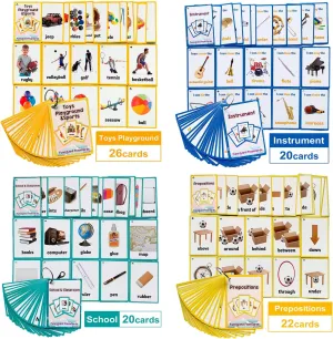 Toys&Sports/Instrument/Classroom/Prepositions Flash Cards English Kids Montessori Learning Toy Child Pocket Card Pre-Kindergarten