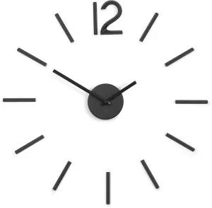 Umbra 1005400-040 Blink Wall Clock Black - Easy to Paste Sticker Numbers, Frameless Large Decorative Clock, Simple Indicators, Minimalist, Black,39.25 Inch L x 39.25 W 1.38 H