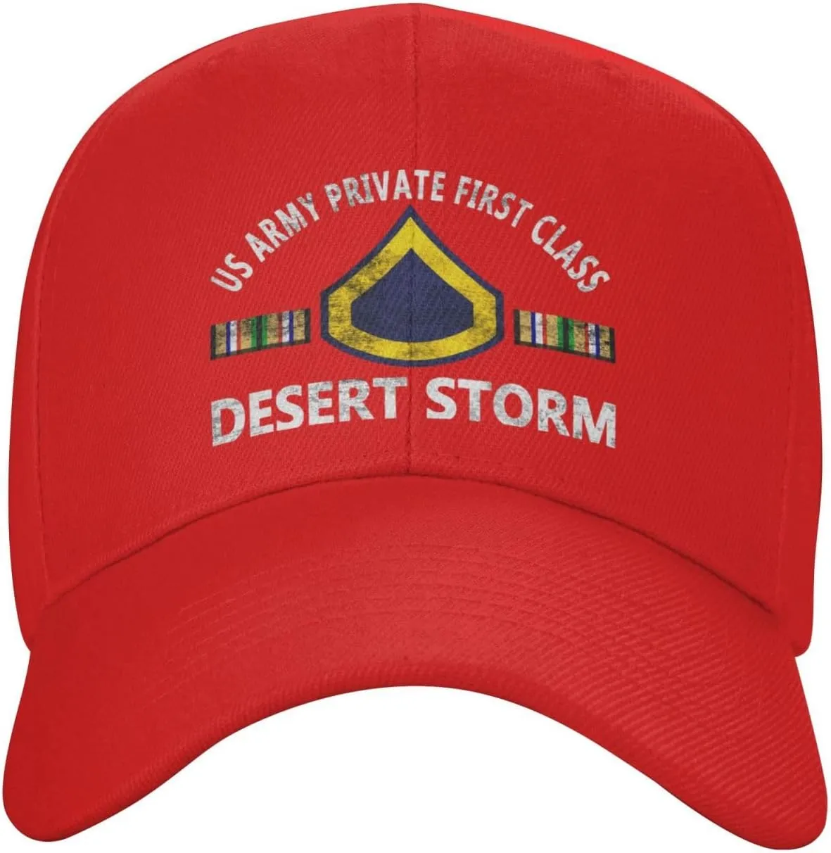 Us Army Private First Class Desert Storm Baseball Cap Adjustable Safety Classic Golf Hat Running Outdoor Activities Breathable Lightweight