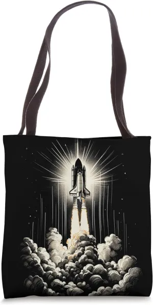 Vintage Space Shuttle Launch, Kennedy Space Centre Tote Bag