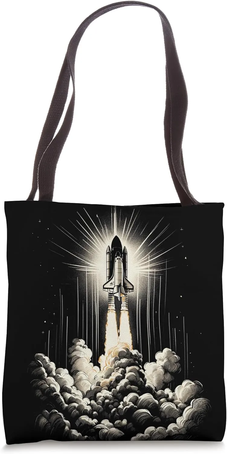 Vintage Space Shuttle Launch, Kennedy Space Centre Tote Bag