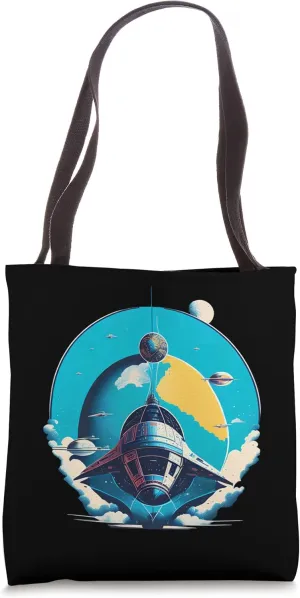Vintage Spacecraft Retro Spaceship Science Fiction Lover Tote Bag